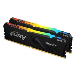 رم دسکتاپ Kingston مدل FURY Beast RGB 32GB(16GB x2) 3600MHz CL18