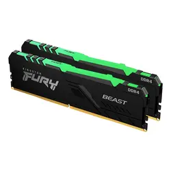 رم دسکتاپ Kingston مدل FURY Beast RGB 64GB(32GB x2) 3200MHz CL16