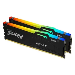 رم دسکتاپ Kingston مدل FURY Beast DDR5 RGB 32GB(16GBx2) 5200MHz CL40