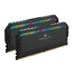 رم دسکتاپ کورسیر مدل 64GB DUAL 6000 Dominator Platinum RGB BLACK CL30