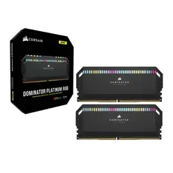 رم دسکتاپ کورسیر مدل 64GB DUAL 6000 Dominator Platinum RGB BLACK CL30