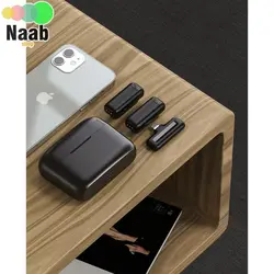 میکروفن حرفه ای بی‌سیم مدل J12 پورت Type-C و Lightning(تایپ سی و ایفون)(۲ میکروفون)