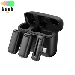 میکروفن یقه‌ای Green Lion مدل GN2WMICTYCBK Triplets(تایپ سی و ایفون)مجموعه ۳عددی