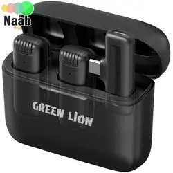 میکروفن یقه‌ای Green Lion مدل GN2WMICTYCBK Triplets(تایپ سی و ایفون)مجموعه ۳عددی