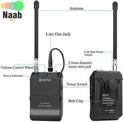 ميکروفن وايرلس بويا BOYA BY-WFM12 Microphone(اتصال به انواع دوربین،موبایل و تبلت)
