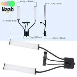 نور ال ای دی جدید  2 بازو برند هیرو (شاخ گوزنی) مدل(112-Double Arm Fill light Hero (HR+سه پایه