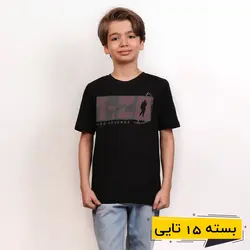 خرید عمده تیشرت مشکی پسرانه طرح ساعت 1:20 حاج قاسم برجسته | بچگانه (15 تایی) | پوشاک کودکان هدهد