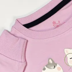 بلوز شلوار دخترانه طرح گربه های ملوس | پوشاک کودکان هدهد