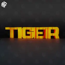 مدل سه بعدی Text Flip Tiger