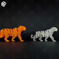 مدل سه بعدی Text Flip Tiger