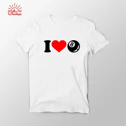 تیشرت اسپان سفید I LOVE 8BALL