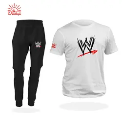 ست تیشرت اسپان سفید و اسلش WWE
