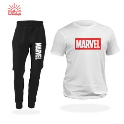 ست تیشرت اسپان سفید و اسلش MARVEL
