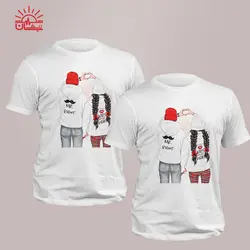 ست تیشرت اسپان سفید عاشقانه