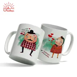 ست ماگ سفید عاشقانه