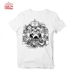 تیشرت اسپان سفید SKULL BRAND