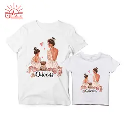 ست تیشرت اسپان سفید مادر دختری