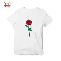 تیشرت اسپان سفید گل رز