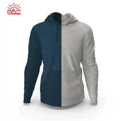 هودی آبی نفتی ملانژ ساده