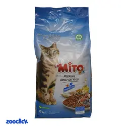 غذای خشک گربه مخلوط مرغ و ماهی میتو میکس 15 کیلوگرم - Mito Mix Adult Cat Food With Chicken & Anchovy 15 Kg | پت شاپ آنلاین زوکلیک