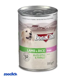 کنسرو توله سگ با طعم بره و برنج بوناسیبو - BonaCibo Pate For Puppies Lamb & Rice