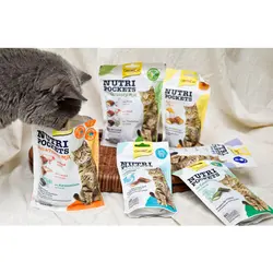 تشویقی گربه جیم‌کت Nutri Pockets طعم پنیر وزن 60 گرم