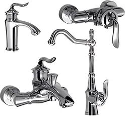 ست شیرالات شودر مدل لوکا کروم