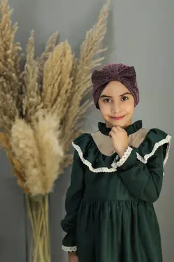 توربان دخترانه بنفش