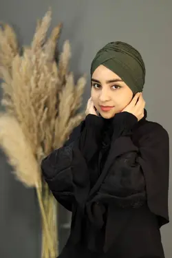 توربان دخترانه سبز یشمی