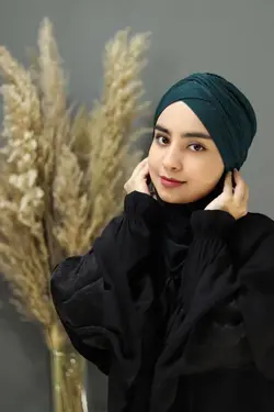 توربان دخترانه سبز آبی