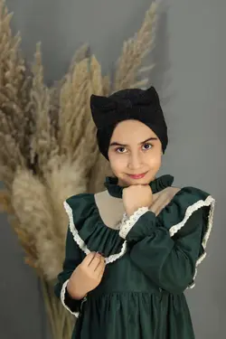 توربان دخترانه مشکی