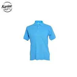 تیشرت یقه دار مردانه رنگ آبی آسمانی