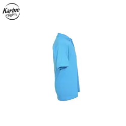 تیشرت یقه دار مردانه رنگ آبی آسمانی