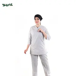 روپوش و شلوار آشپزی زنانه شیری