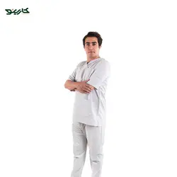 روپوش و شلوار آشپزی مردانه شیری