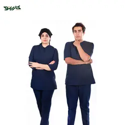روپوش و شلوار آشپزی زنانه سرمه ای