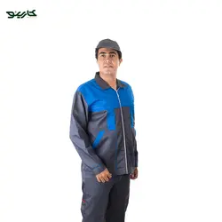 لباس صنعتی مردانه طرح سیلور رنگ طوسی آبی