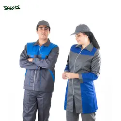 لباس صنعتی مردانه طرح سیلور رنگ طوسی آبی