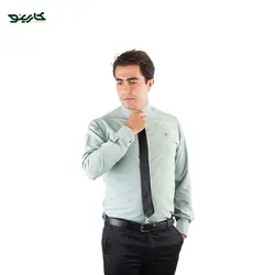 لباس سالن کار رنگ سبز مشکی + کراوات