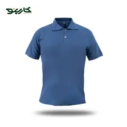 تیشرت یقه دار مردانه جودون رنگ آبی نفتی