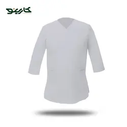 روپوش آشپزی زنانه طوسی استخوانی