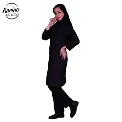 مانتو و شلوار فرم زنانه رنگ مشکی سرمه‌ای