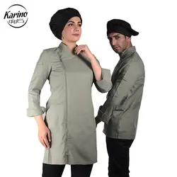 لباس سرآشپز زنانه کارینو رنگ سبز مشکی