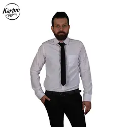 لباس سالن کار رنگ سفید مشکی + کراوات