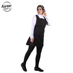 لباس باریستا زنانه رنگ سفید مشکی