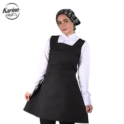 لباس باریستا زنانه رنگ سفید مشکی