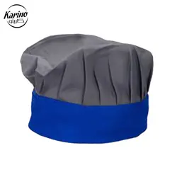 کلاه آشپزی مدل فرانسوی رنگ طوسی آبی