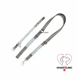 ست قلاده و لید سنگ کاری شده برند لاکچری پت