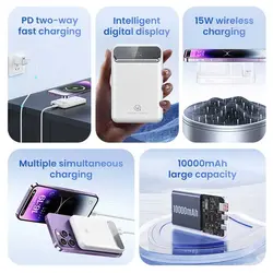 پاور بانک مگسیف یوسمز CD214 USAMS 10000mAH CD214 - دیجیتال اسمارت