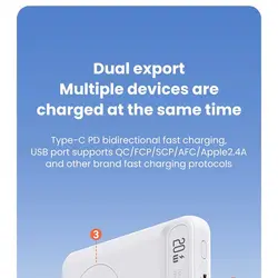 پاور بانک مگسیف یوسمز CD214 USAMS 10000mAH CD214 - دیجیتال اسمارت